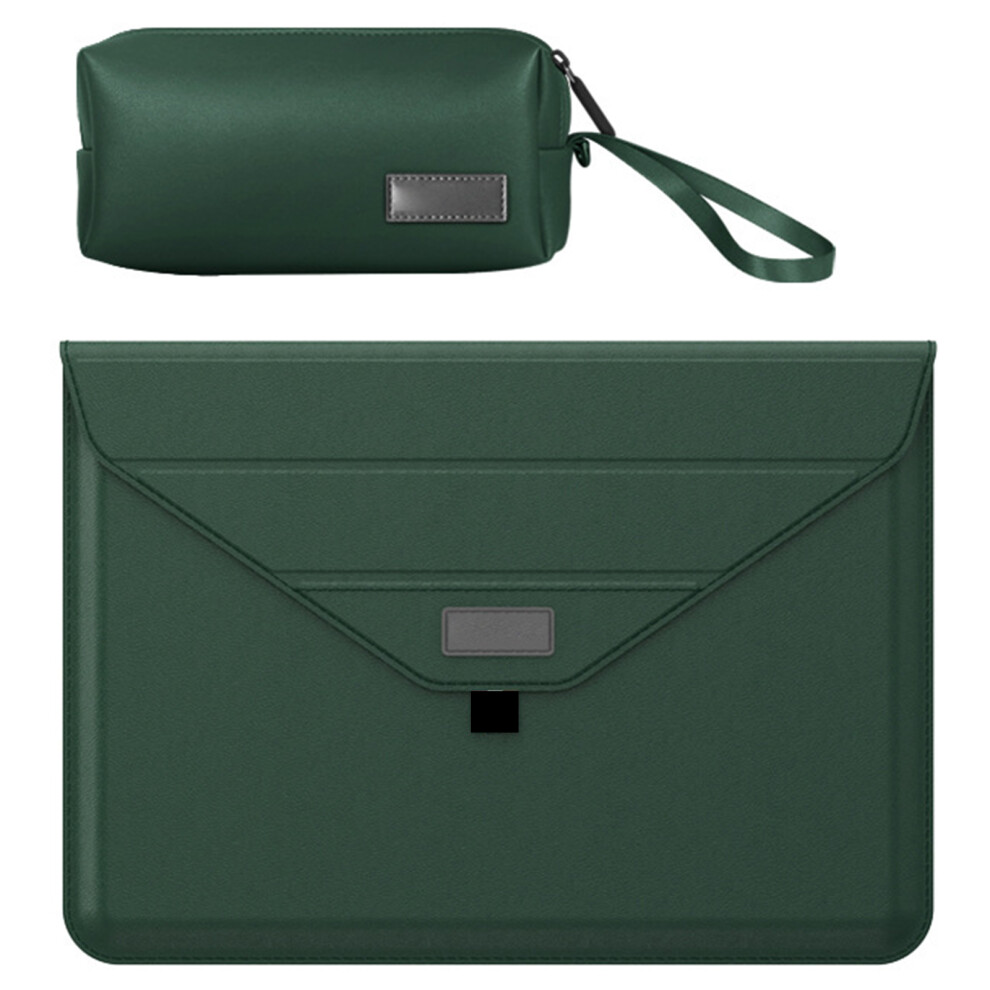 Pu Leather Laptop Case For 13 14 15 16Inch Computers Fluffies 15 To 16 Inches Green 7695001222914