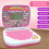 Fun Compact Learning Spanish Machine for Toddlers Safe Material Portable Toy Pink 10