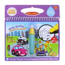 Kids Water Sketching Book with Refillable Water Pen Magical Water Transportation money