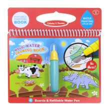 Magical Water Drawing Book with Refillable Water Pen for Toddler Kid Painting Mixed s tyle