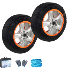 2Pcs Snow Socks for Tires Car Snow Sock for Tire Textile Snow Chains Fabric M