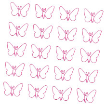 20 Pieces Cute Butterfly Design Metal Clips Stationery Organizing Documents