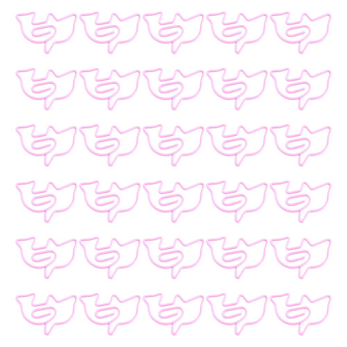 Vibrant Dolphin Design Metal Clips Bulk Set for Document Schoolwork Decoration Pink