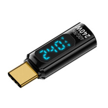 Typ C Till Typ C OTG Adapter 240W USB4 Digital Display Laddningsadapter 8K Video Transfer för Telefon Tablet Helsvart