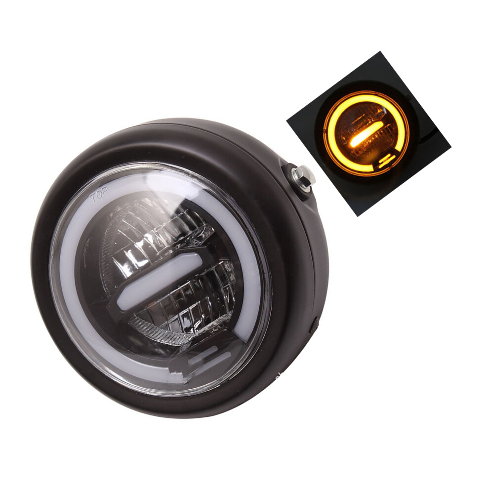 Led Daytime Running For Retro Motorcycle Modified With Metal Housing Light/Yellow 7754004704893