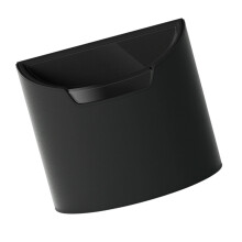 Vehicle Garbage Bin Strong Elegant Leather Exterior Leakproof Car Organizers Black