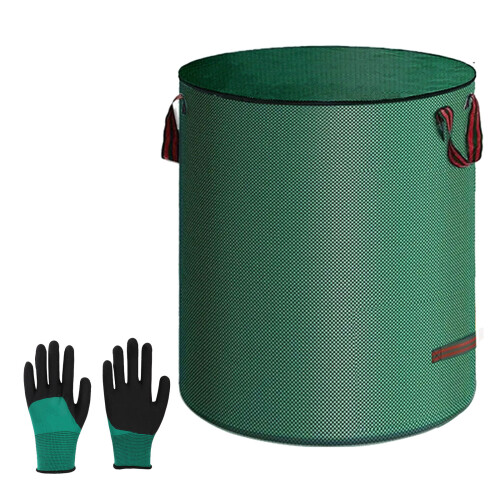 Capacious Needle Collection Sacks Including Secure Closures Ergonomic Pulls for Lawns 272L