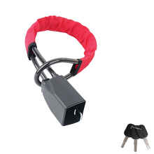 Anti Theft Steering Wheel Cable Lock with Reinforced Steel Design for Security Red