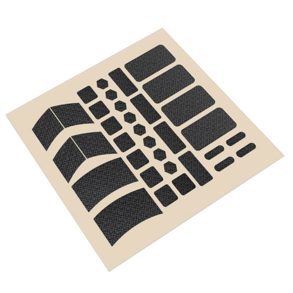 34Pcs Universal Silicone Covers Sweat Proof Antislip Keyboards Mouse Grip Pad Black 7695001204279