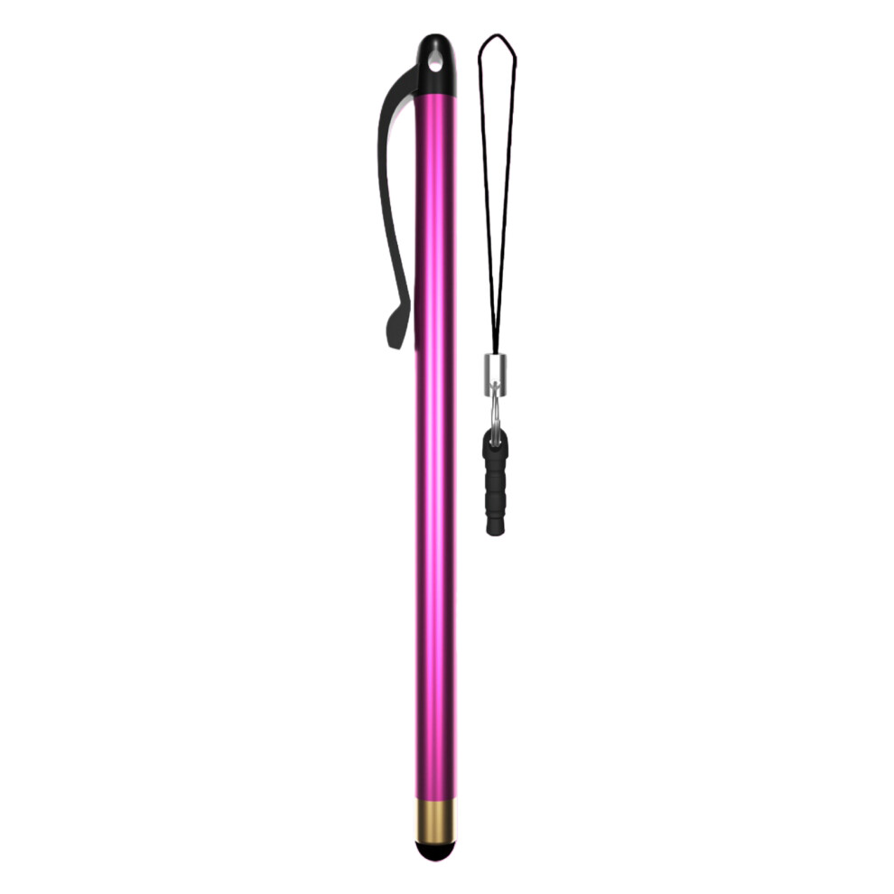 Universal Aluminum Styluses Touch Pen With Hook For All Smartphones And Tablets Rose Red 7695001217460