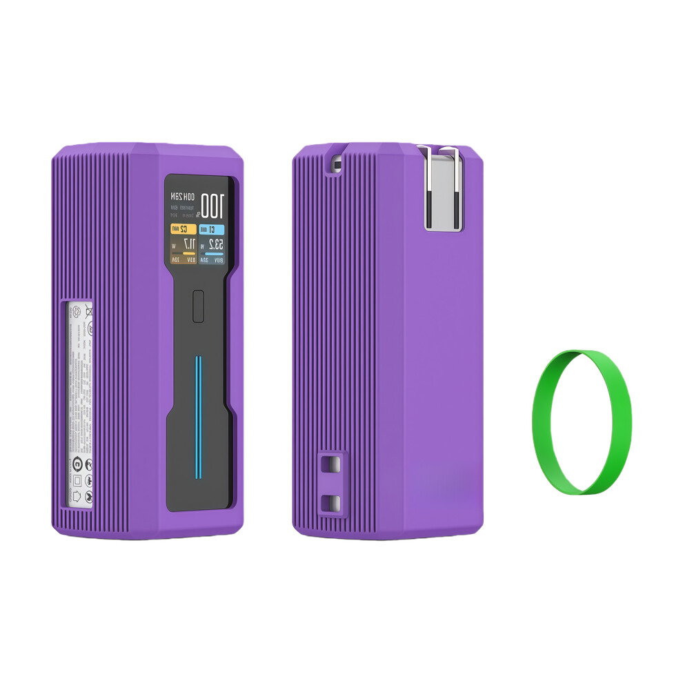 Portable Power Banks Silicone Case Travel Carrying Storage Box For 10 2-In-1 Purple 7695001202046