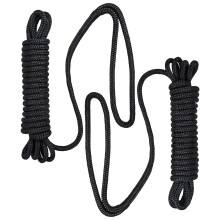 2 Pieces Professional Boat Dock Lines Reinforced Eye Splices High Tensile Strength Black