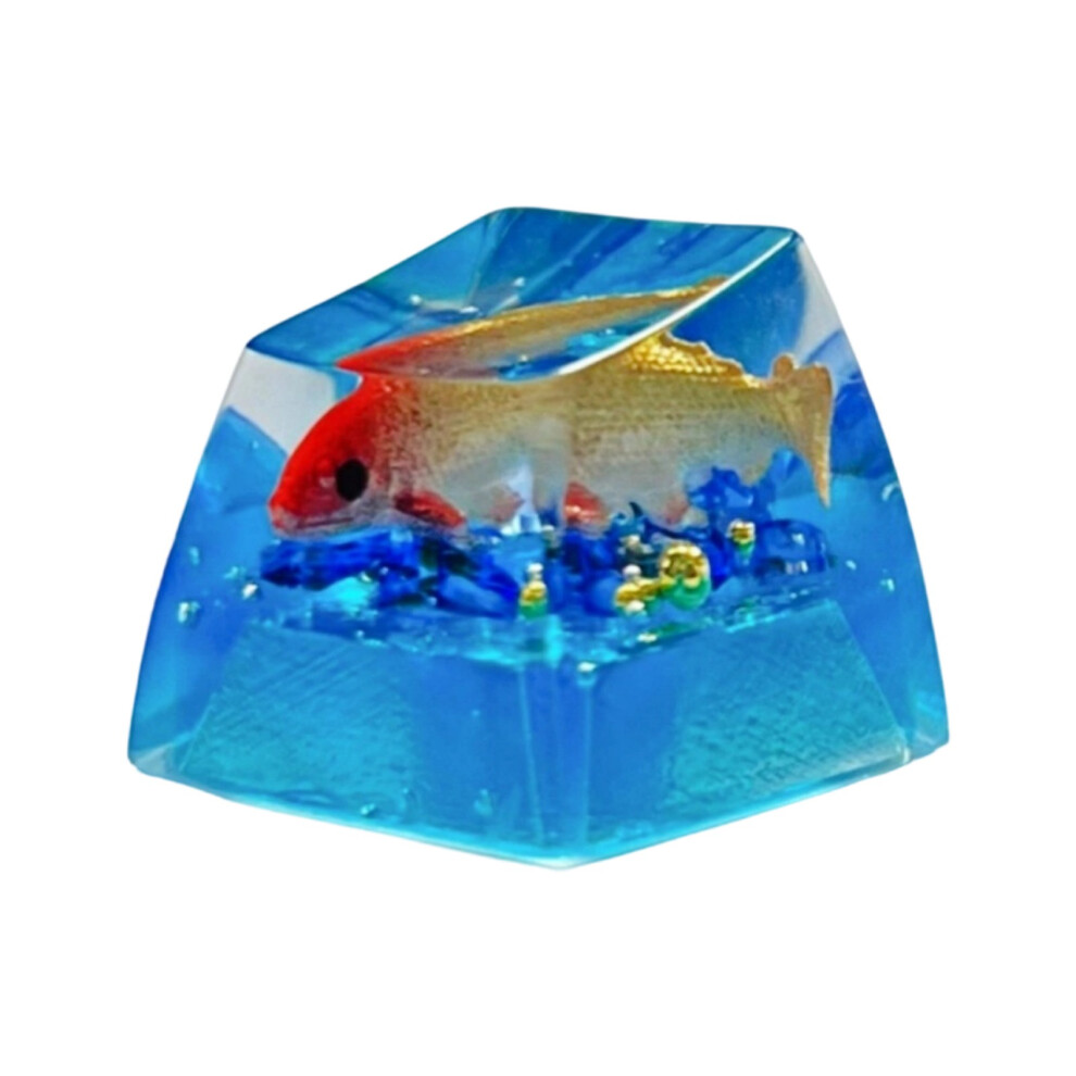 Underwater Fish Themed Resin Keycaps Vibranted For Mechanical Keyboards Gold 7695001156974