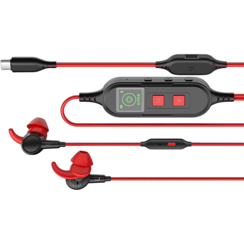 In Ear Gaming Earphones Type C Corded Earbuds With Microphone Headphone Red 7695001204668
