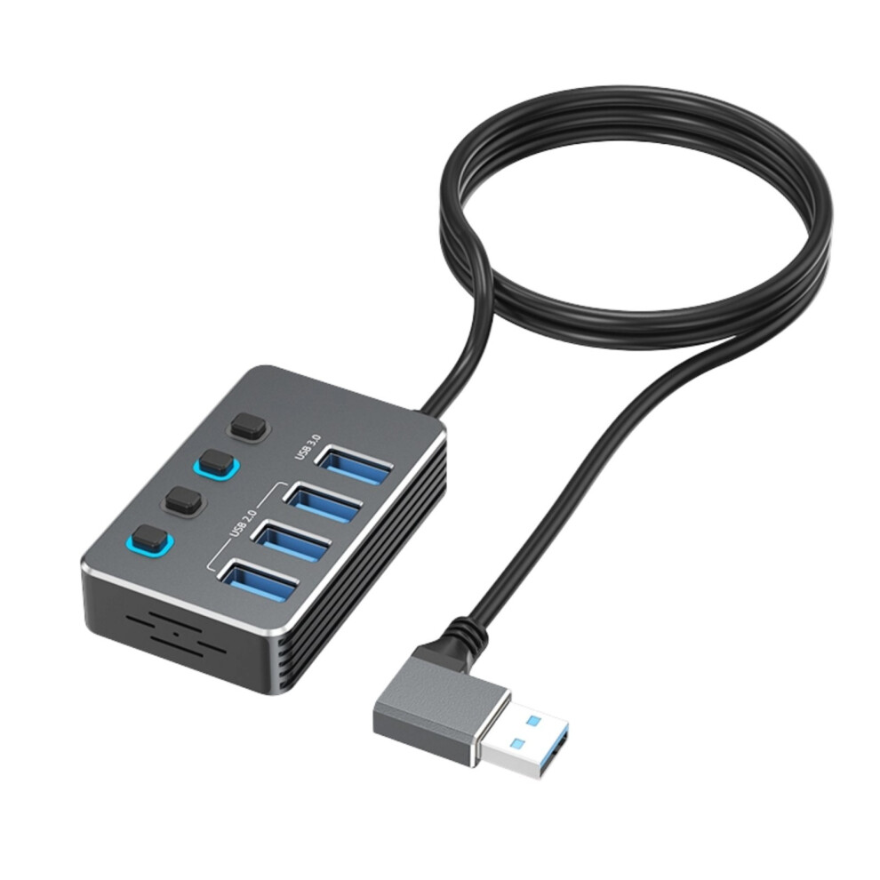 4 Port Usb Adapter Independent Switches For Usb3.0 And 2.0 Port Led Indicators 150Cm Right 7695001190619