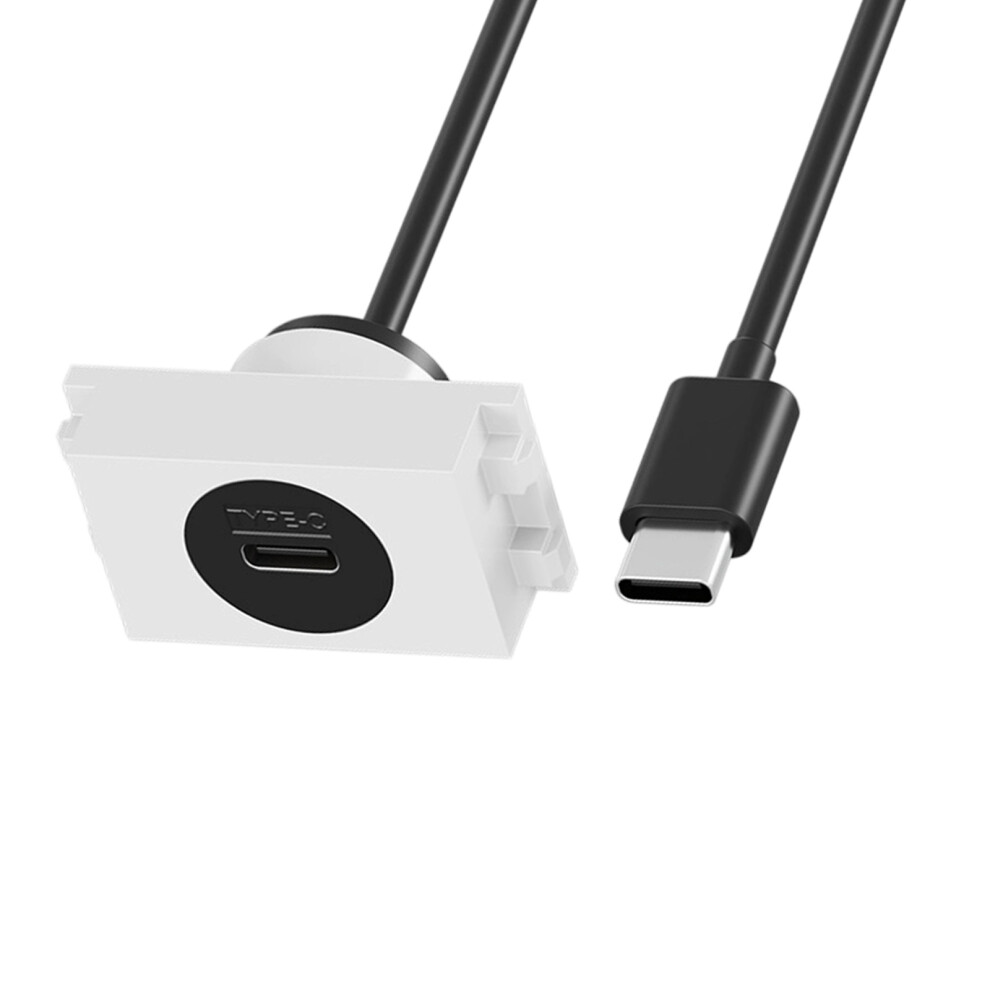 Sleekly Usb C Power Data Adapter Waterproof Type C Socket Panel Mount 100Cm Maleto Female 7695001201841