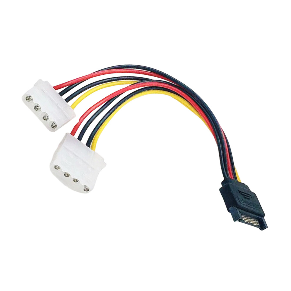 Pc Computer 4Pin Ide Female To 15Pin Male Adapter Power Cable Cord Hard Double Big 4P 7695001201995