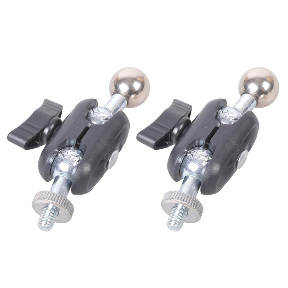 2Pcs Metal 17.4Mm Ball Head Connectors 1/4" 20 Uncs Male Thread For Photography 7695001228725