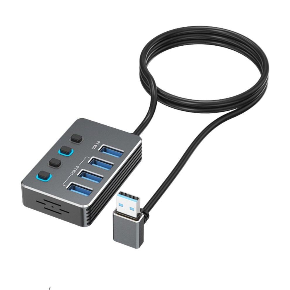 4 Port Usb Adapter Independent Switches For Computers Usb3.0 Usb2.0 Fast Speed 100Cm Up 7695001190657