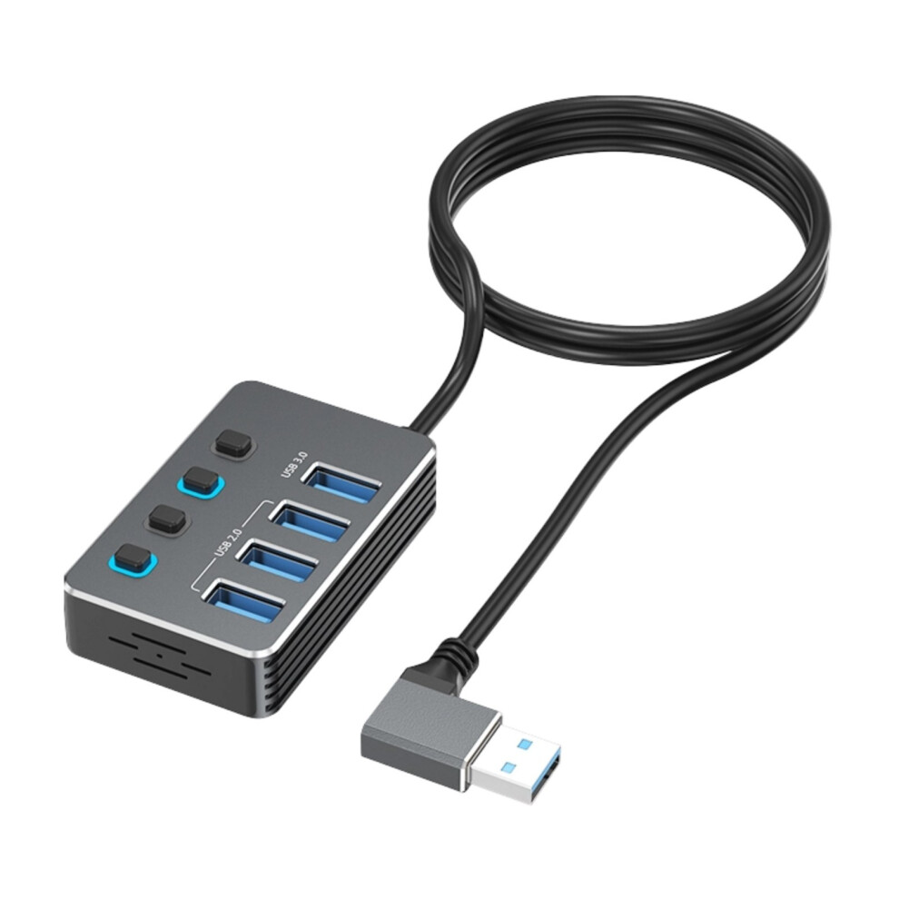 Usb Extender 4 Ports Independent Switches Led Indicators For Laptop Desktop 30Cm Right 7695001190664