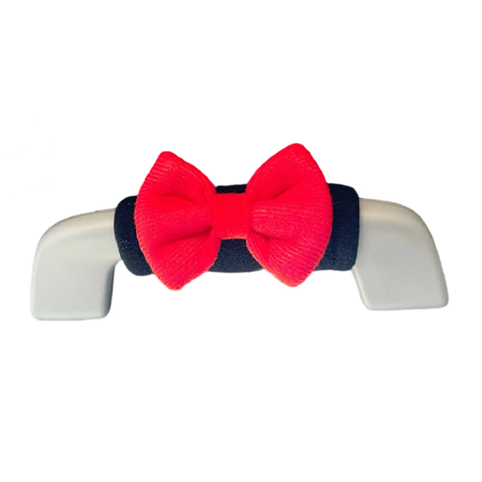 Bowknot Car Roof Handle Cover Protector Fabric For Protection Against Wear And T Black/Red 7754004708297