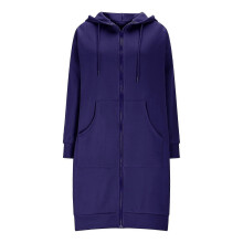(M, Gray) Women's Long Hoodie Autumn Fashion Zipper Fleece Coat Comfortable Oversized Waist Sweatshirt Yellow XXL
