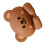 Compact Desktop Wire Organizers PVC SelfAdhesive Mounting Cable Holder Clips brown bear 1