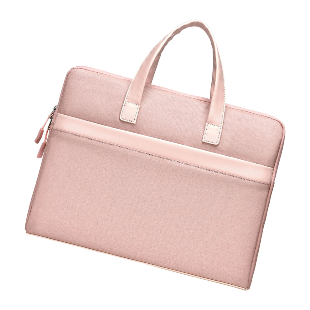Durability 14Inch Laptop Case Notebook Holder Multiple Compartments For Office Pink 7695001157308