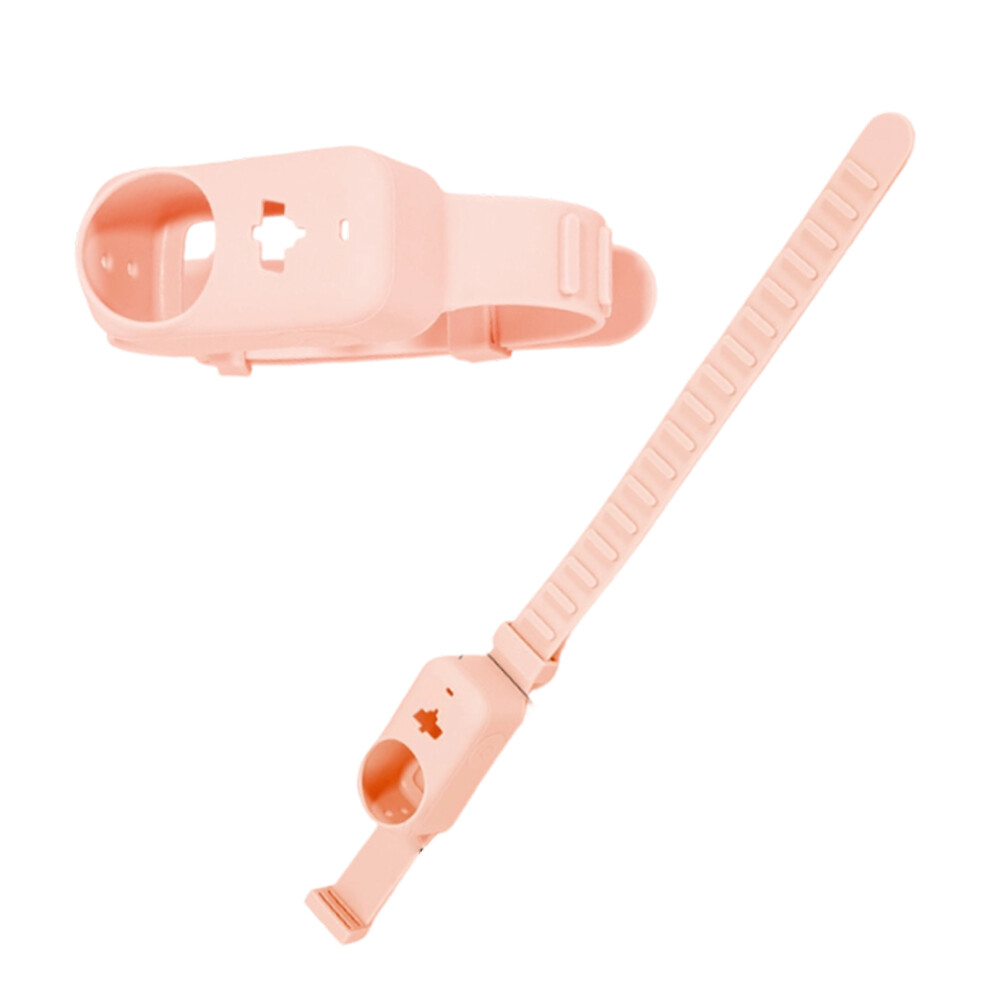 Flexible Silicone Case Wristband With Texture Enhances Grip For Action Camera Pink 7695001182386