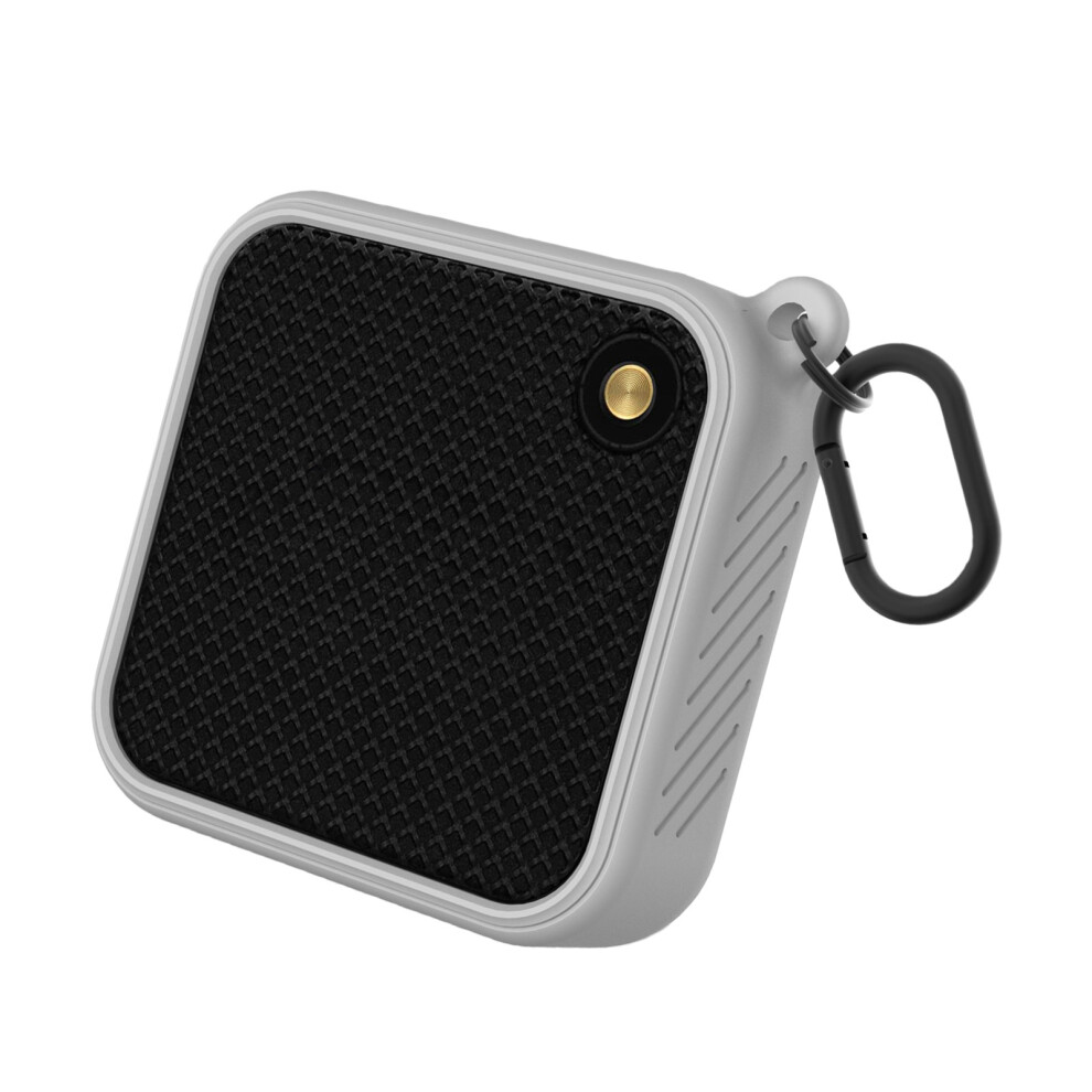 Silicone Shockproof Case For Bluetooth-Compatible Speaker Frame Carabiner Clip Grey 7695001215312