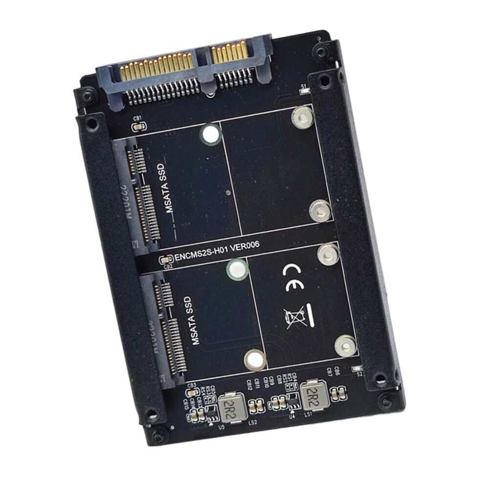Sata3.0 To Double Msata Adapter Card 6Gbps Converter Board Socket Enclosure 7695001167666