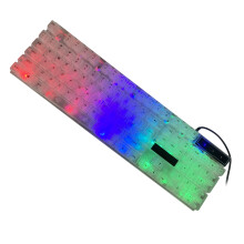 Adjustable RGBs Backlight Gaming Keyboards USB Cord With Mechanical Touch Colorful glare