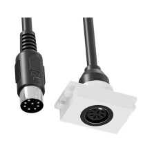 Modern Aesthetic DIN 8Pin Cable DIN 8Pin Wall Panel Mount Connectors maleTO female