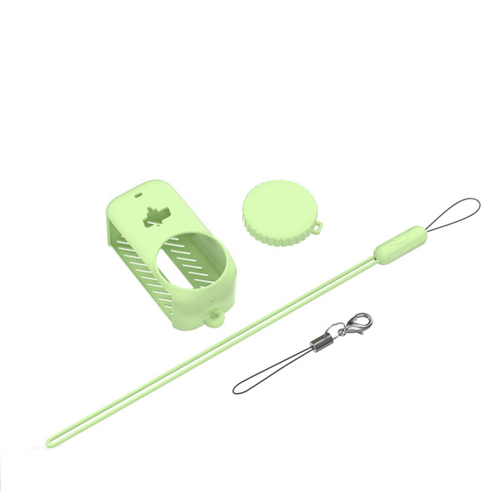 Silicone Cover Detachable Carrying Straps For Mini Camera Easy Transport Color Green 7695001219242