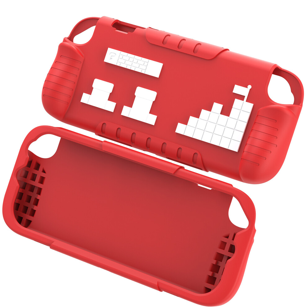 Shockproof Silicone Cover With Ergonomic Grip Handheld Cute Designs For Consoles Red 7695001215961
