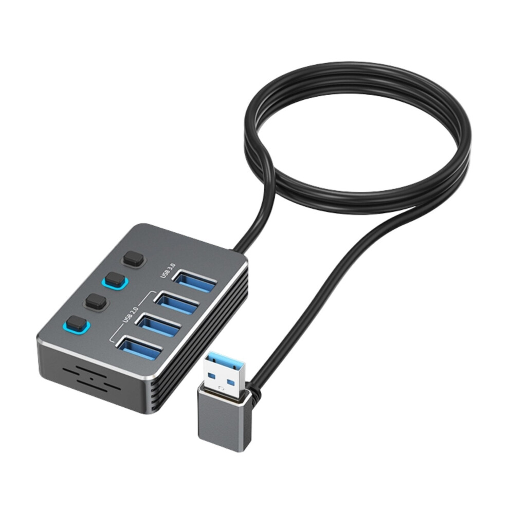 Usb Extender 4 Ports Independent Switches Led Indicators For Laptop Desktop 30Cm Down 7695001190633