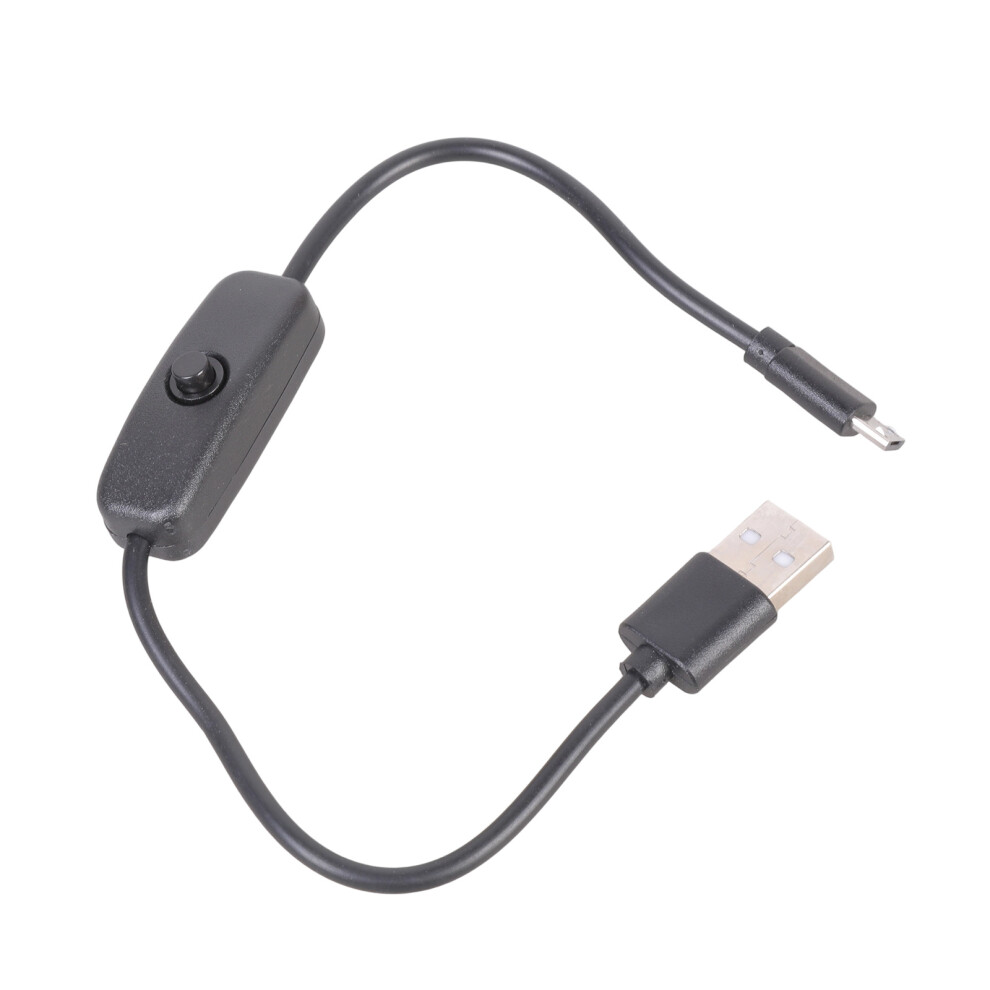 Usb To Tiny Usb Cable With Power Switches Easy To Carry For Tablets Phones Fan 30Cm Black 7695001240697