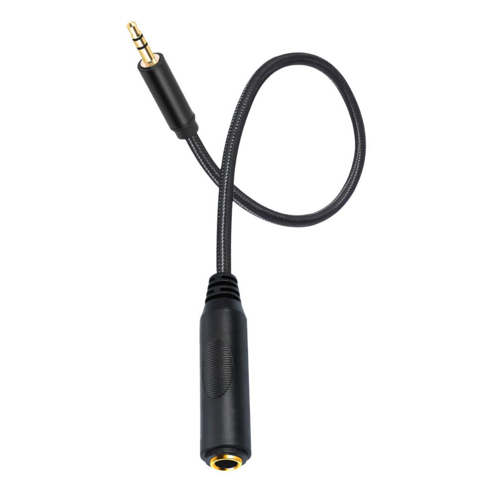 Nylon Braide Stereo Sound Cable 3.5Mm Male To 6.35Mm Female Connectors Wire 30Cm Gold 7695001172868