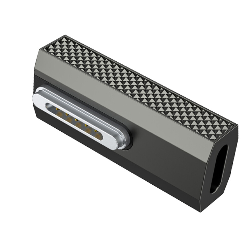 Magnetic Type C Adapter 140W Power Delivery For Computer Charging Grey Middle Bend 7695001215374