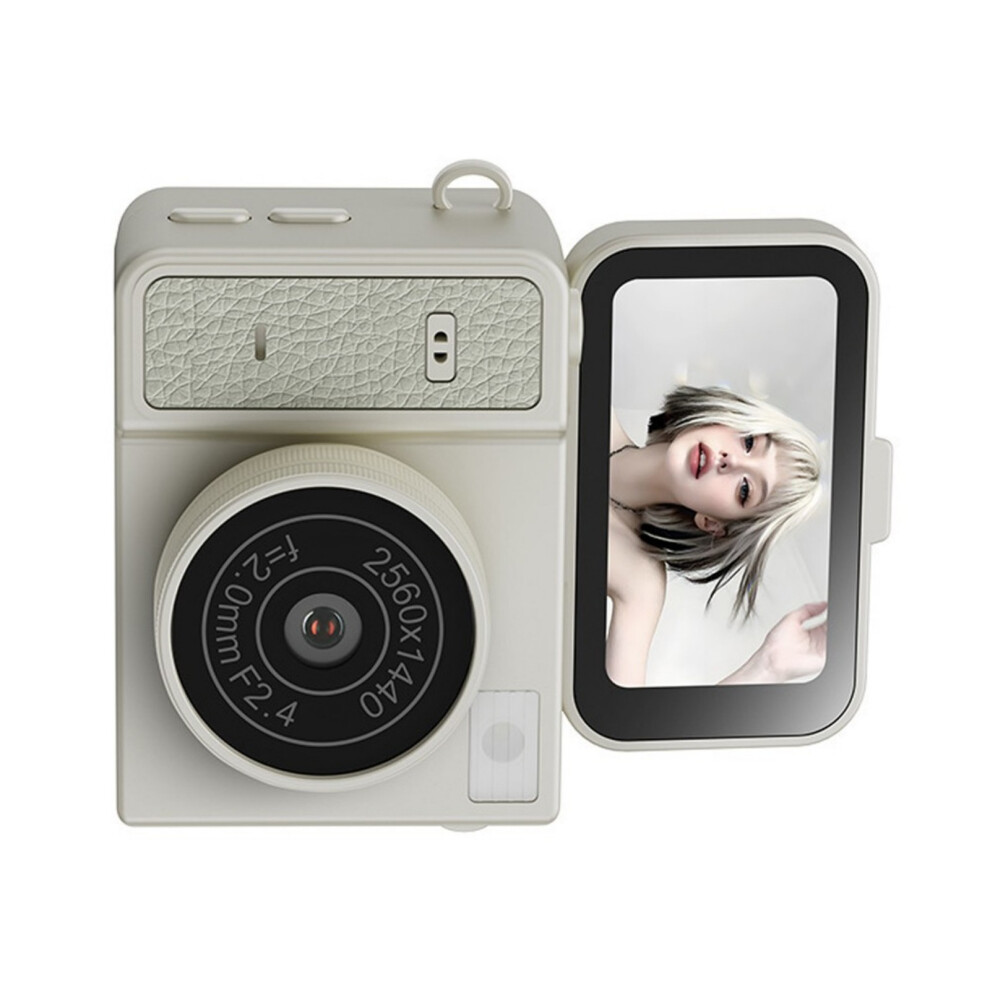 Retro 1080P Digital Camera For Selfies With 180 Degree Rotatable Lcd Screen Gray 7695001160681