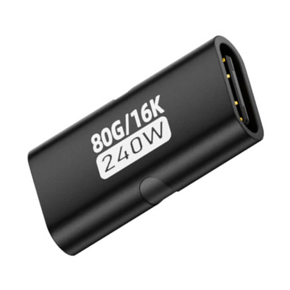 Metal Usb4.0 Adapter Featuring 80Gbps Transfer 240W Charging 8K Video Support Black 7695001217583