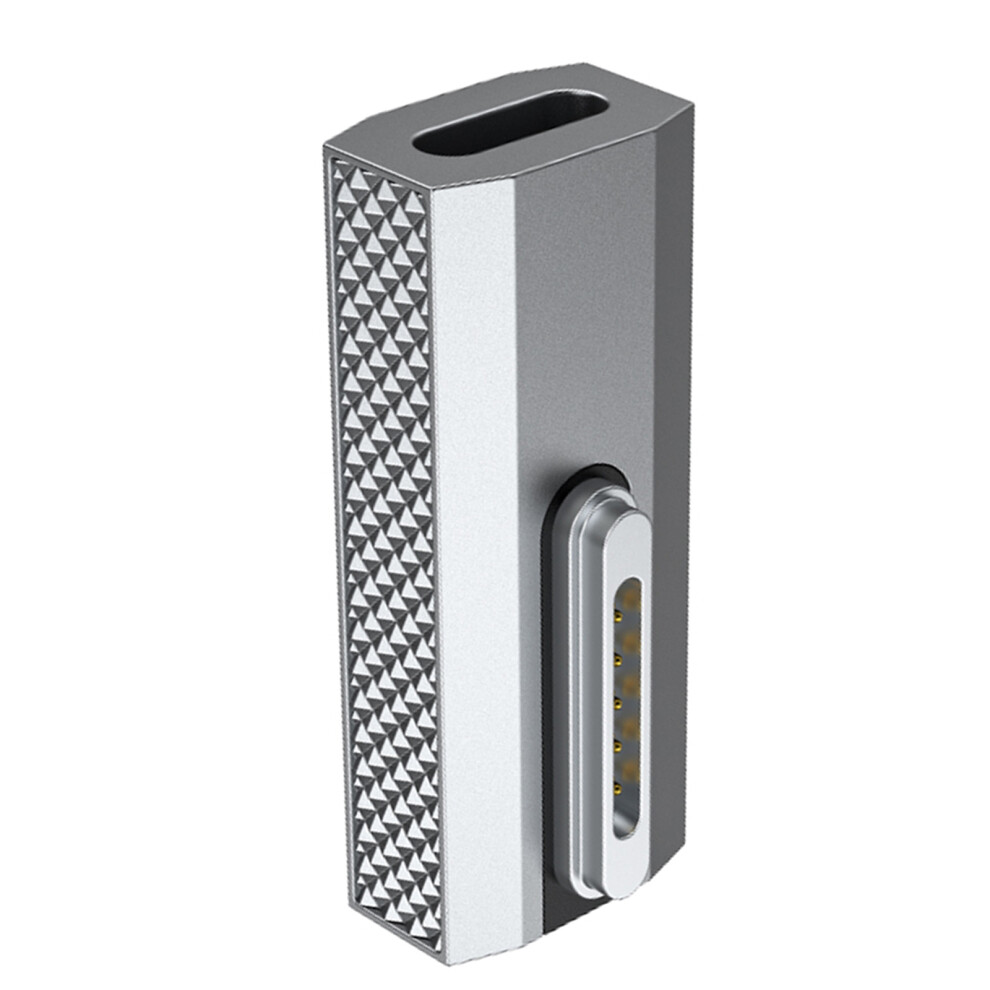 Alloy Magnetic Type C Port To Charging Adapter 140W Fast Charging Silver Middle Bend 7695001215053