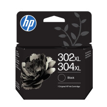 HP 302XL/304XL High Yield Black Original Ink Cartridge (B7RT9AE) - Works DeskJet 1110, 2130, 3630, 2600 & 3700 series, OfficeJet 3830, 4650 series, E