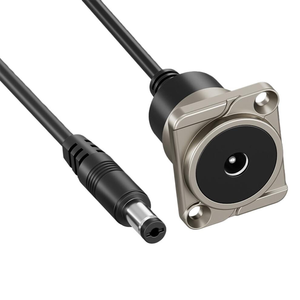 Dc5521 Cable Dc5.5x2.1mm Female To Male Panel Mount Power Connectors For Homes Silver 50Cm 7695001200370