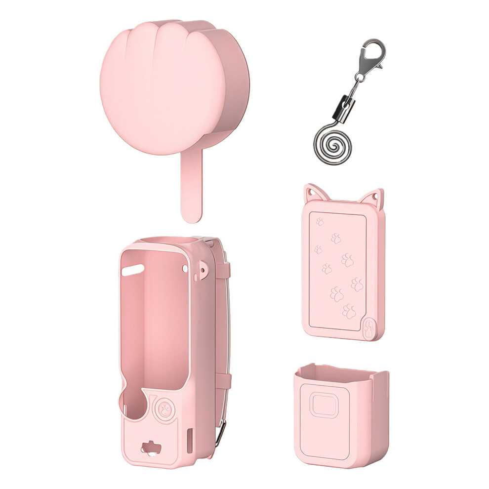 Soft Silicone Skin For Action Cameras Full Access To Port Button Antiscratch Color Pink 7695001183055