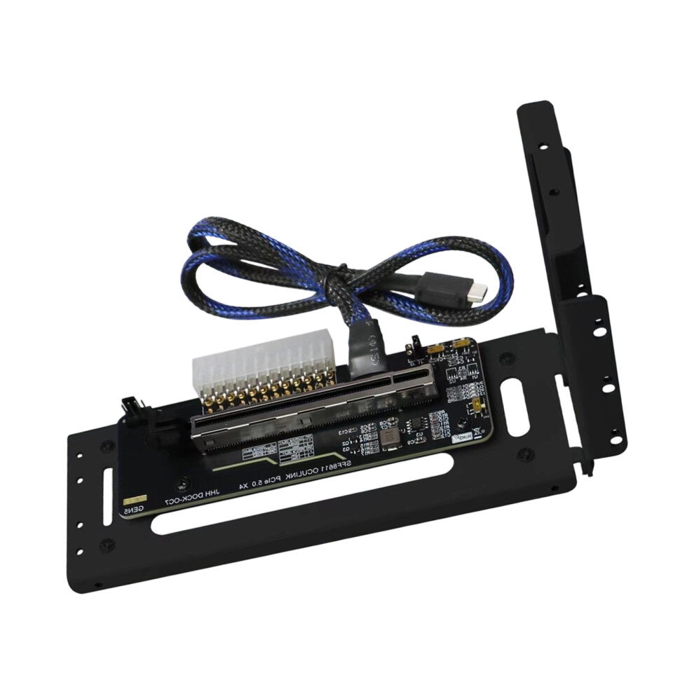 Pcie 5.0 X4 Gpu External Graphics Card Dock Laptop M.2 External Corner Power Supply Black 7695001253567