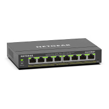 NETGEAR 8 Port PoE Switch (GS308EP) | Managed Gigabit Network Switch | Ethernet Splitter | 8 x PoE+ @ 62W | Desktop or Wall Mount