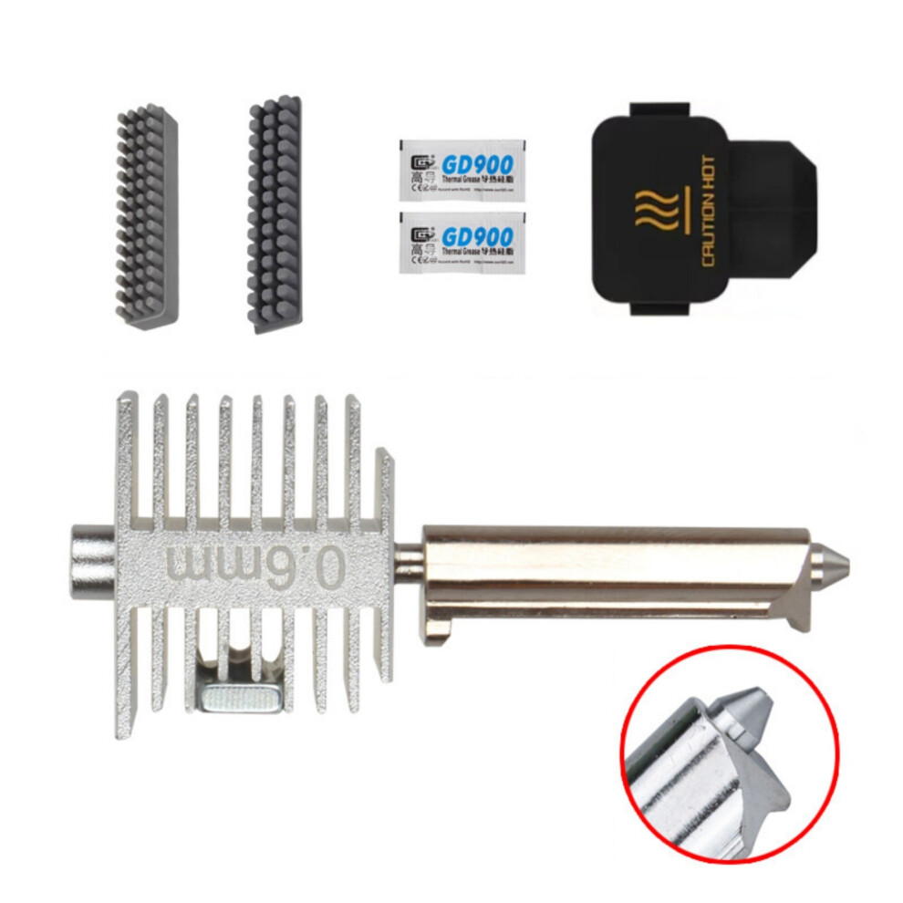 Stainless Steel 3D Printer Hotend Nozzle For Mini 3D Printer Extruder Hot End 0.6Mm 7695001173124