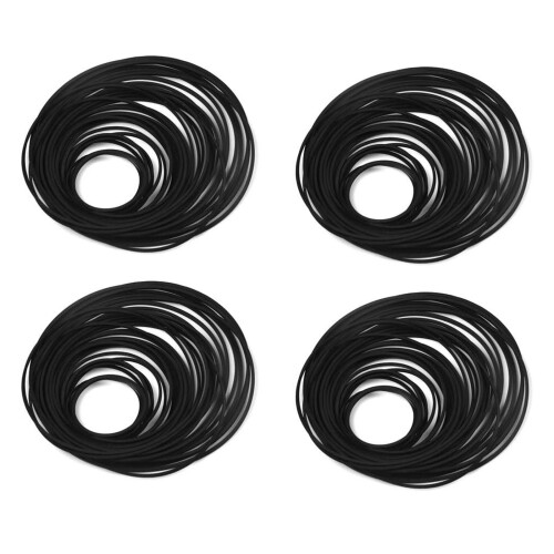 120Pcs Universal 26 120mm Assorted Size Rubber Belts for Cassette Tape Machine