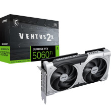 MSI GeForce RTX 5060 Ti 8G VENTUS 2X OC PLUS Graphics Card - RTX 5060 Ti GPU, 8GB GDDR7 (28Gbps/128-bit), PCIe 5.0 - DUAL-Fan Thermal Design (2 x STO